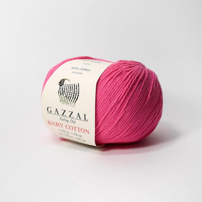 Пряжа Gazzal Baby Cotton. Цвет - 3461 мальва