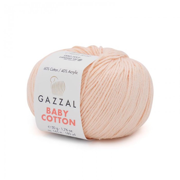 Пряжа Gazzal Baby Cotton. Цвет - 3469 кремовый