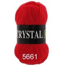 Пряжа CRYSTAL. 100% акрил. 50 г, 275 м. Цвет - 5661 красный