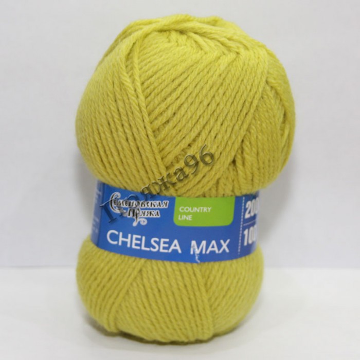 Пряжа Челси ПШ max (Chelsea MAX). Цвет - 345 липа. 50% шерсть англ. кроссбред, 50% акрил. 100 г, 200 м.