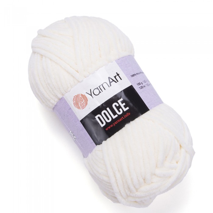 Пряжа DOLCE YarnArt. Цвет - 856 экрю. 100% микрополиэстер. 100 г, 120 м