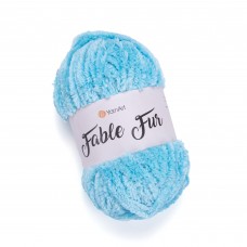 Пряжа Fable Fur. Цвет - 975 бирюза. 100% микрополиэстер. 100 г, 100 м