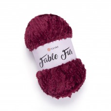 Пряжа Fable Fur. Цвет - 981 вишня. 100% микрополиэстер. 100 г, 100 м