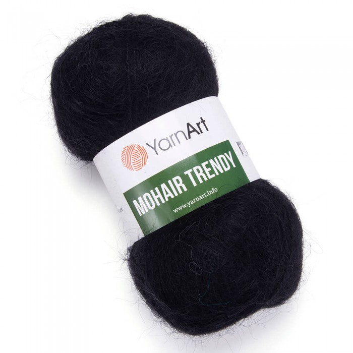 Пряжа Mohair Trendy. Цвет - 102 черный