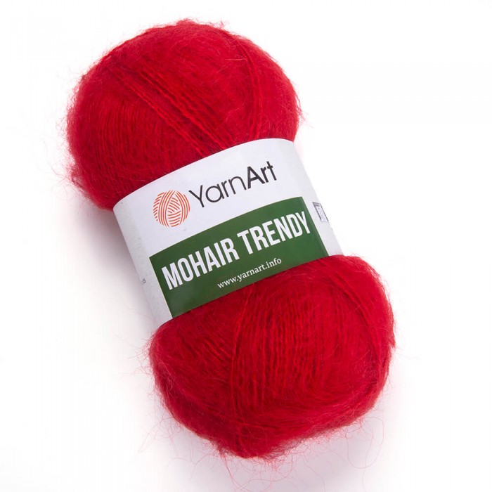 Пряжа Mohair Trendy. Цвет - 105 красный