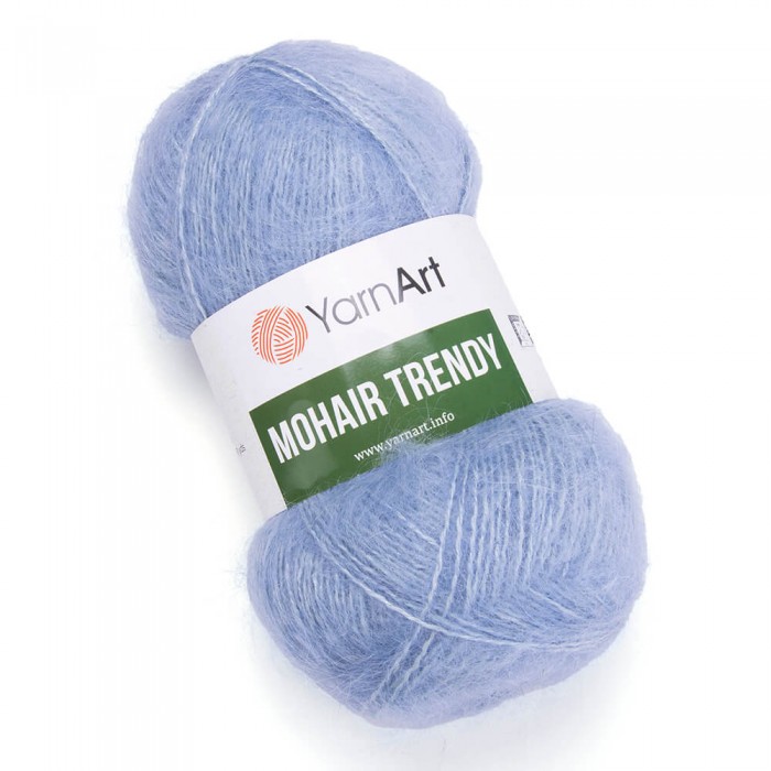 Пряжа Mohair Trendy. Цвет - 107 светло-голубой