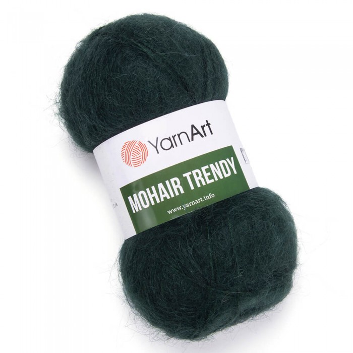 Пряжа Mohair Trendy. Цвет - 108 темно-зеленый