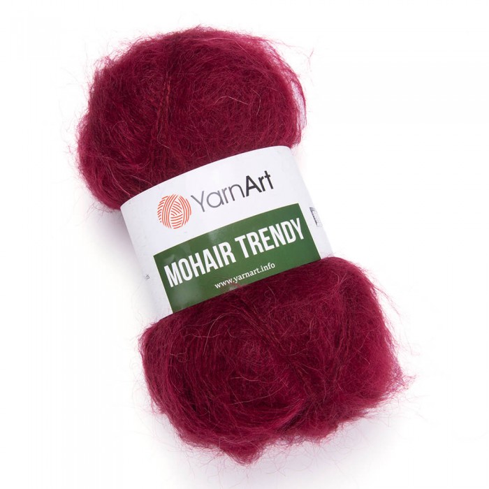 Пряжа Mohair Trendy. Цвет - 109 бордовый