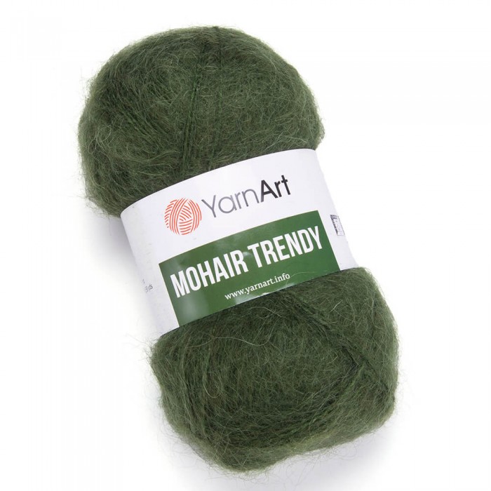 Пряжа Mohair Trendy. Цвет - 111 зеленый