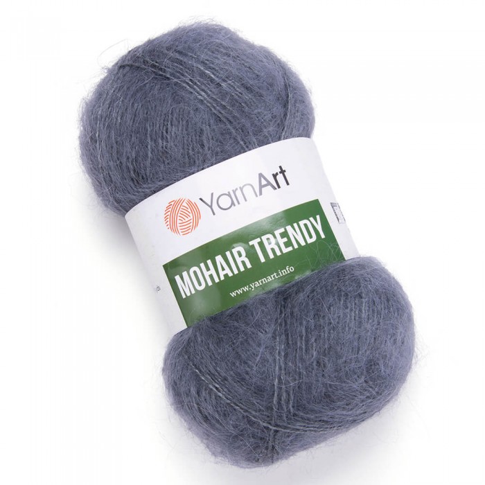 Пряжа Mohair Trendy. Цвет - 114 серый