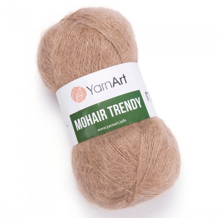 Пряжа Mohair Trendy. Цвет - 116 кофе с молоком