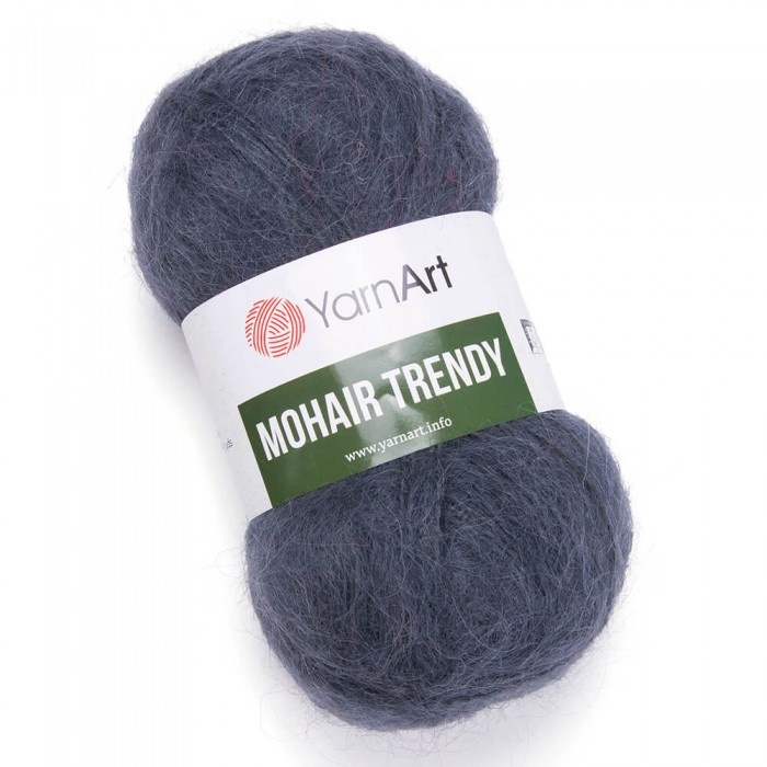 Пряжа Mohair Trendy. Цвет - 118 темно-серый