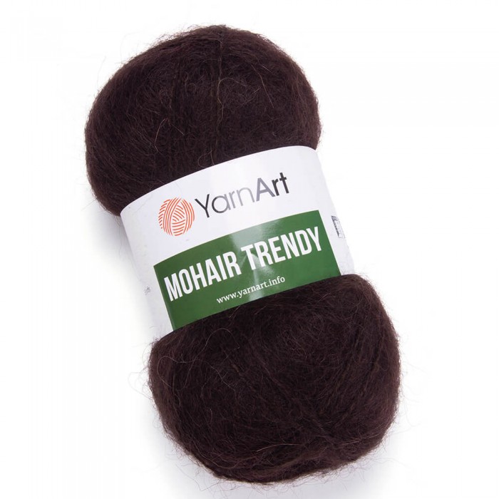 Пряжа Mohair Trendy. Цвет - 123 коричневый