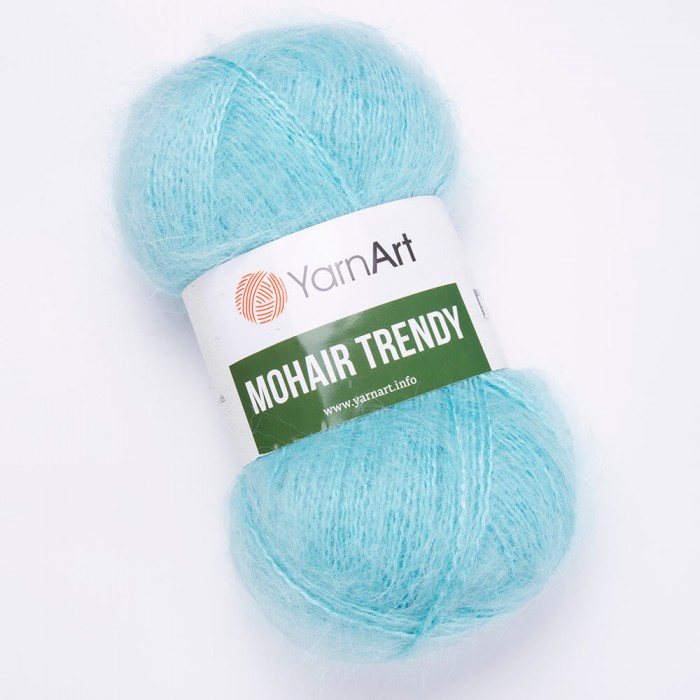 Пряжа Mohair Trendy. Цвет - 142 мята