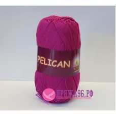 Пряжа PELICAN. Цвет - 4002 цикламен. 100% хлопок двойной мерсеризации. 50 г, 330 м. 