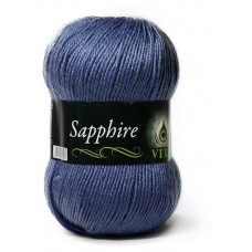 Пряжа Sapphire. Цвет - 1540 т.серо-голубой. Шерсть ластер-45% Акрил-55% 100 г, 250 м