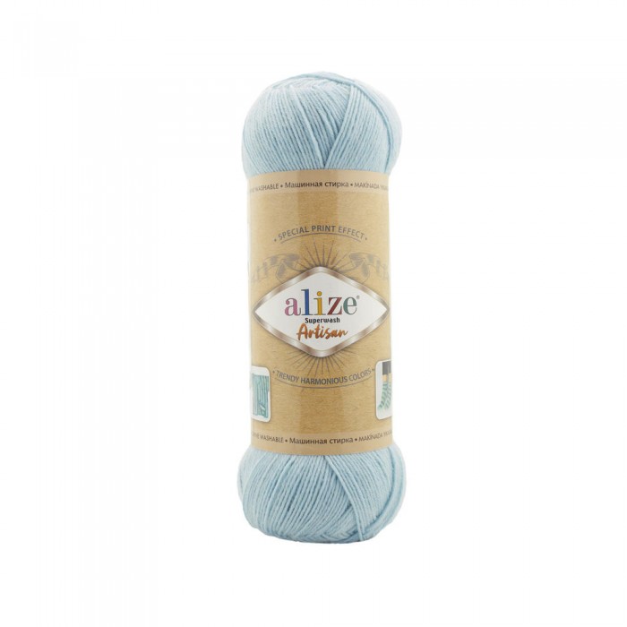 Пряжа Superwash Artisan. Цвет - 522 мята. 75% - SW шерсть, 25% - Полиамид 100 г, 420 м