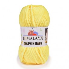 Пряжа Dolphin Baby. Цвет - 80302 светло-желтый. 100% микрополиэстер. 100 г, 120 м