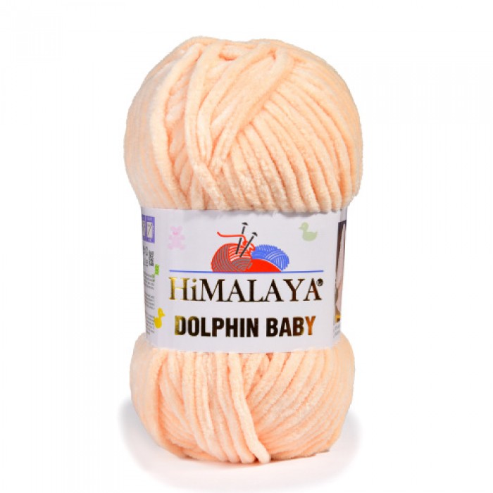 Пряжа Dolphin Baby. Цвет - 80333 персиковый. 100% микрополиэстер. 100 г, 120 м