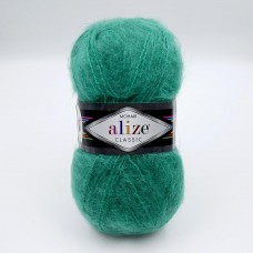 Пряжа Mohair Classic. Цвет - 477 изумруд. 25% мохер, 24% шерсть, 51% акрил. 100 г, 200 м